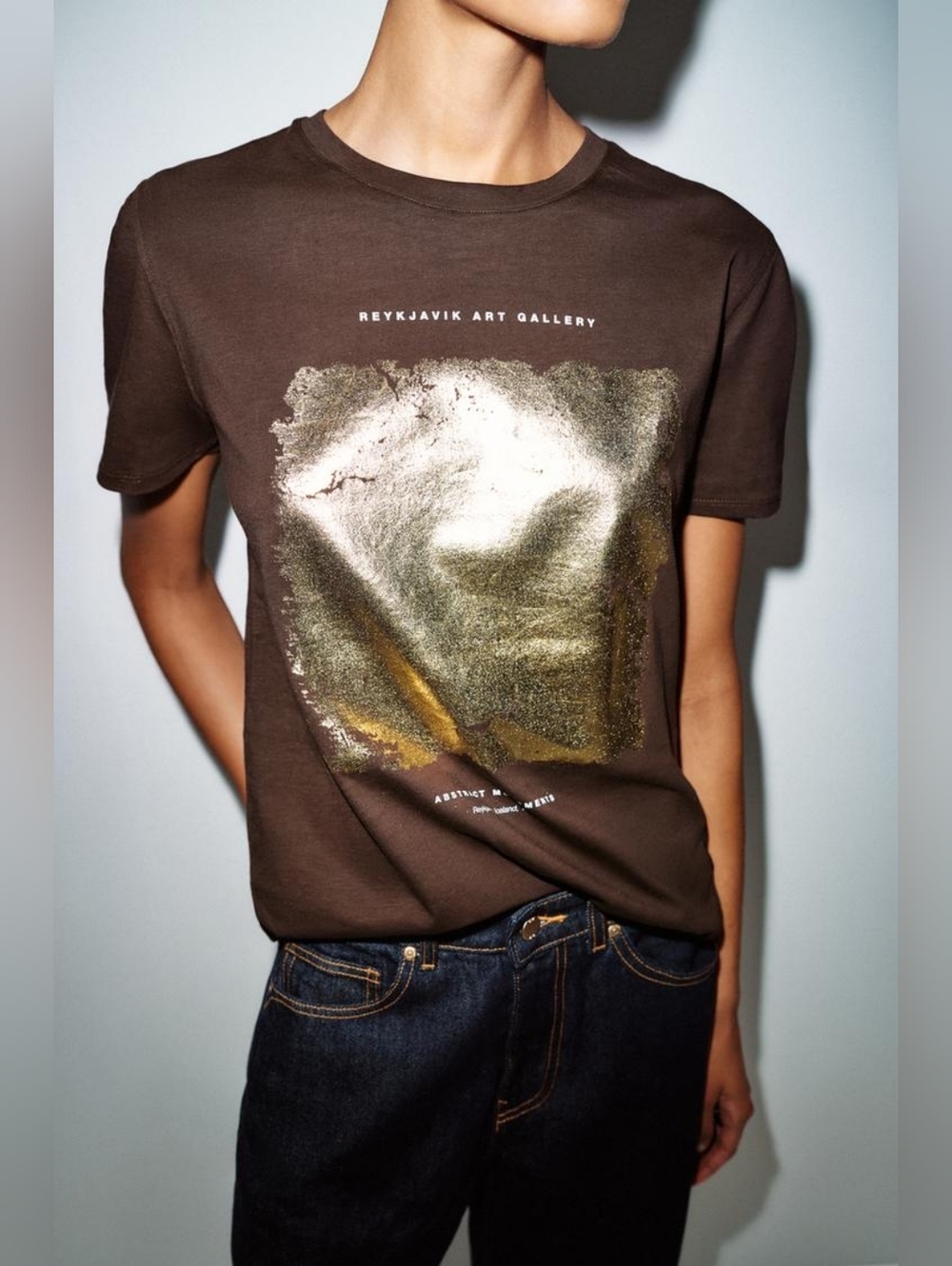 METALLIC PRINT T-SHIRT SIZE M - Picture 3 of 8